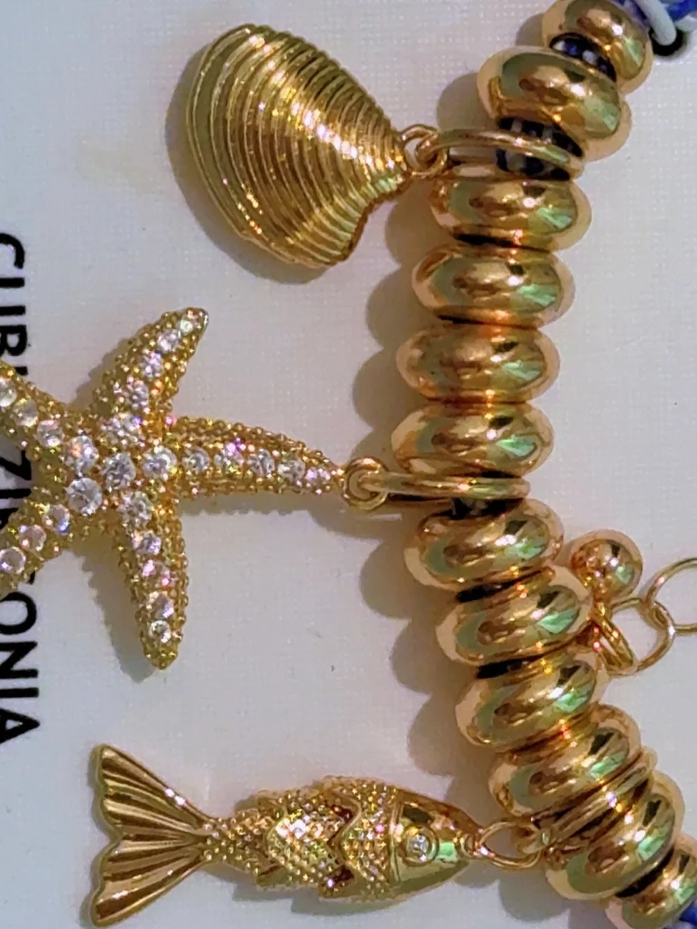 House of Harlow 1960 Gold Beach Theme Lobster Clasp Chain Extension